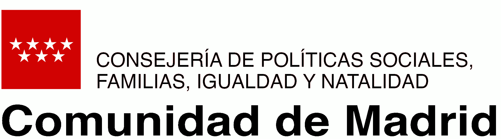 Logo Consejería de políticas sociales, familias, igualdad y natalidad Comunidad de Madrid